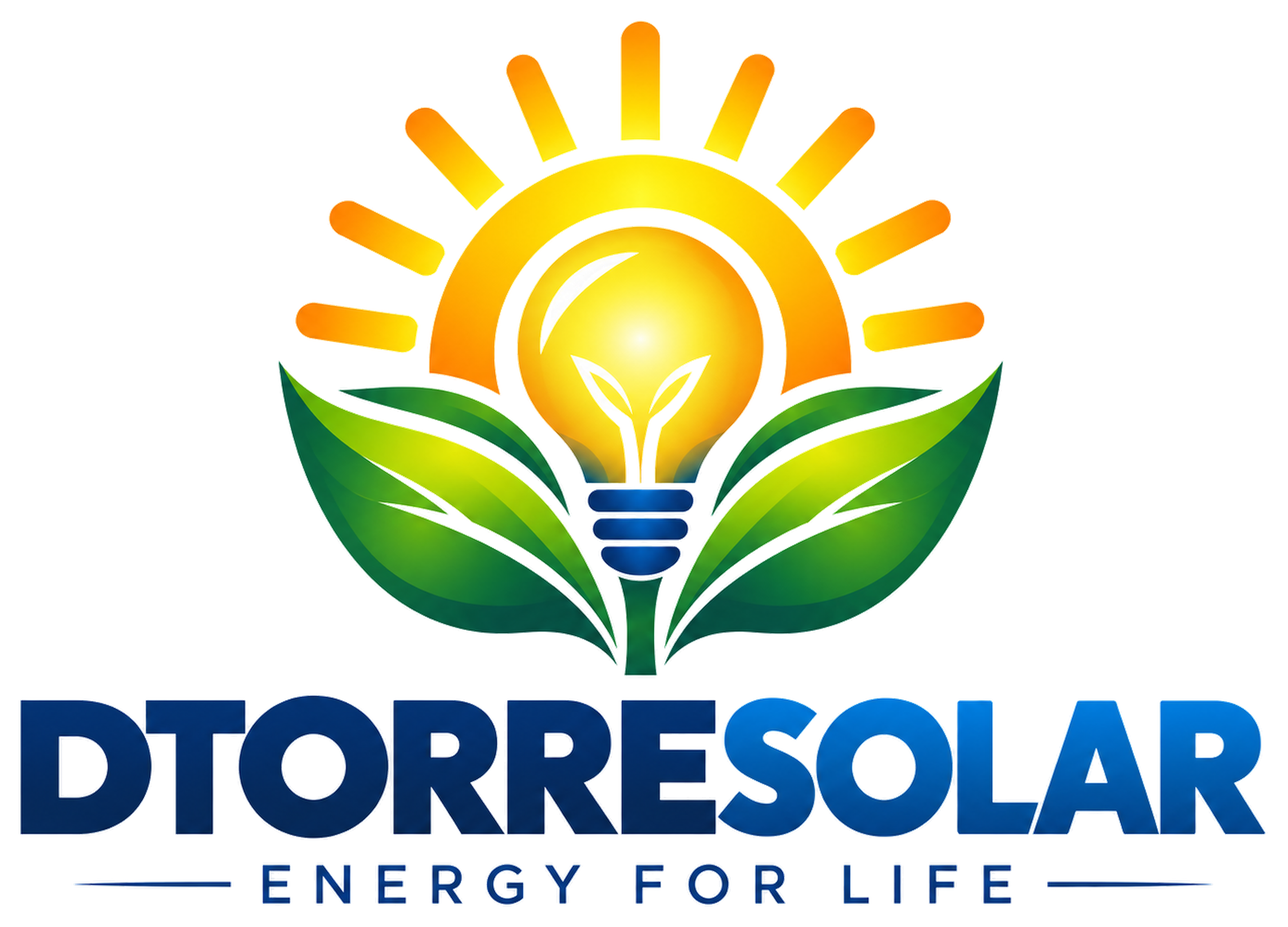 Logotipo oficial de D Torres Solar — Energy for Life